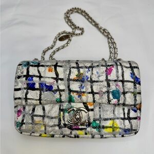 CHANEL Hand Painted Calfskin Multicolor Rectangular Small Bag (Limited Edition)